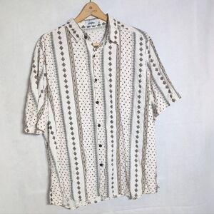 Vatpave White floral " summer shirt" sz XXL